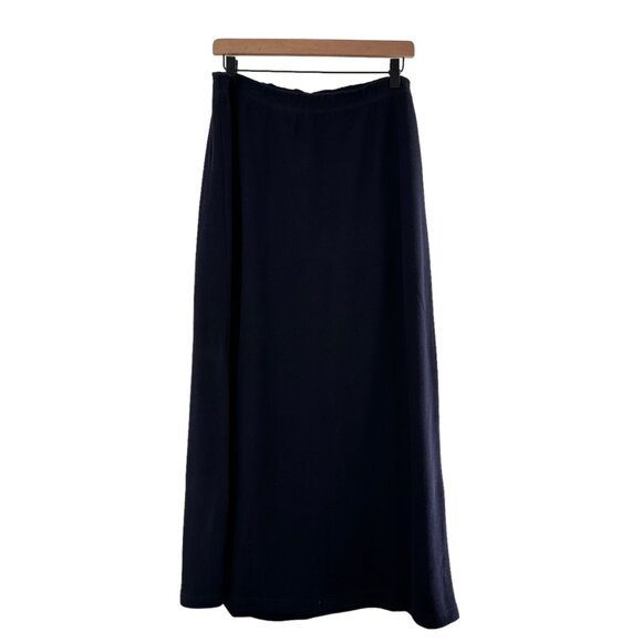 Liz Claiborne Dresses & Skirts - Liz Claiborne Meg Allen Women's Navy Blue Long Skirt 1X knit maxi nautical